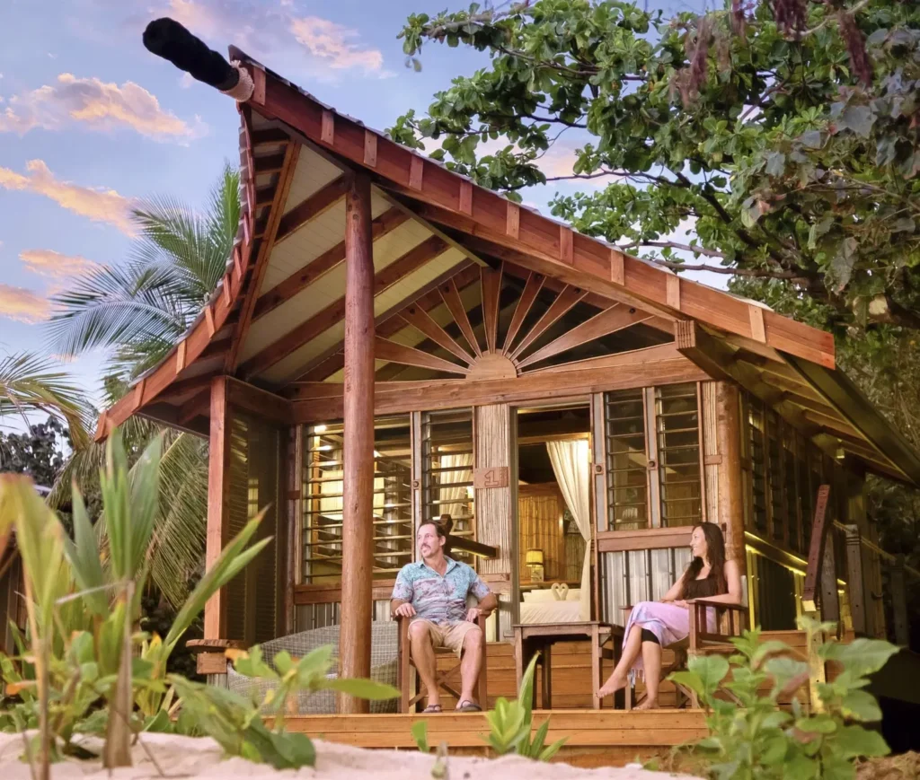 Beachfront accommodation in the Yasawa Islands of Fiji.